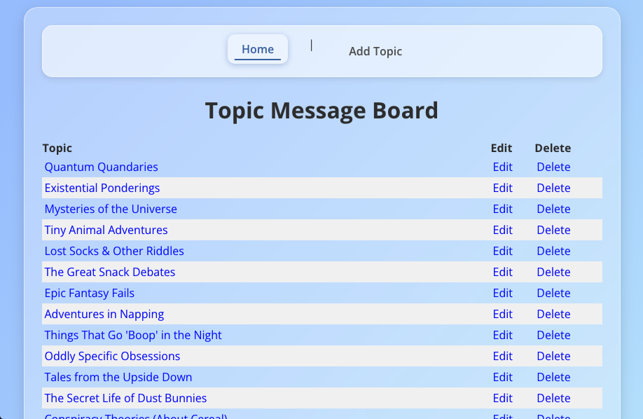 Message Board